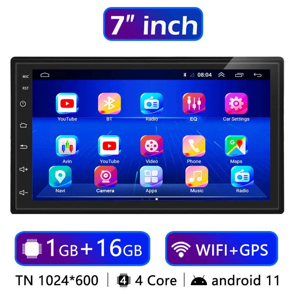 New New 2 Din Android 7 9 10 13 Inch Car Multimedia Video Player 2DIN Stere