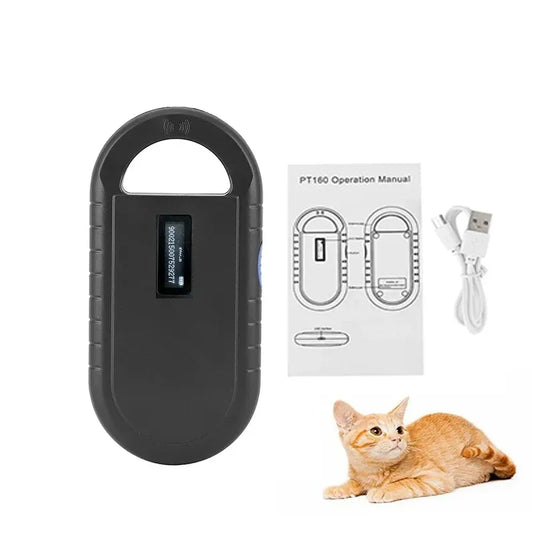 Nouveau lecteur RFID portable 134,2 kHz 125 kHz pour animaux de compagnie, chat, chien, micropuce