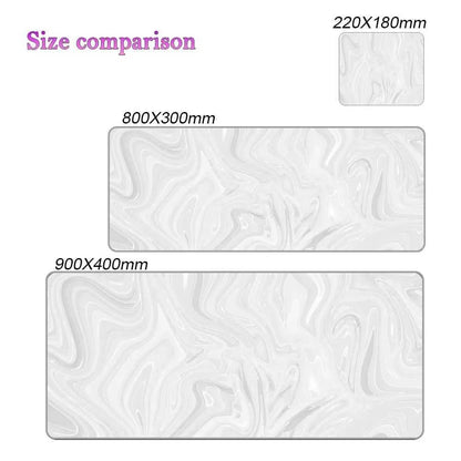 Tapis de souris PCDesk blanc Tapis de souris Xxxl Grand tapis de souris de jeu de bureau 80x