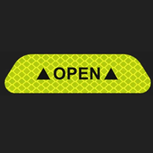 New 4PCS Open Reflective Tape Warning Mask Sticker Improve Night Visibilty