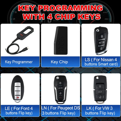 New LAUNCH X431 Key Programmer x 4 Keys Set IMMO Programming Tools work wit