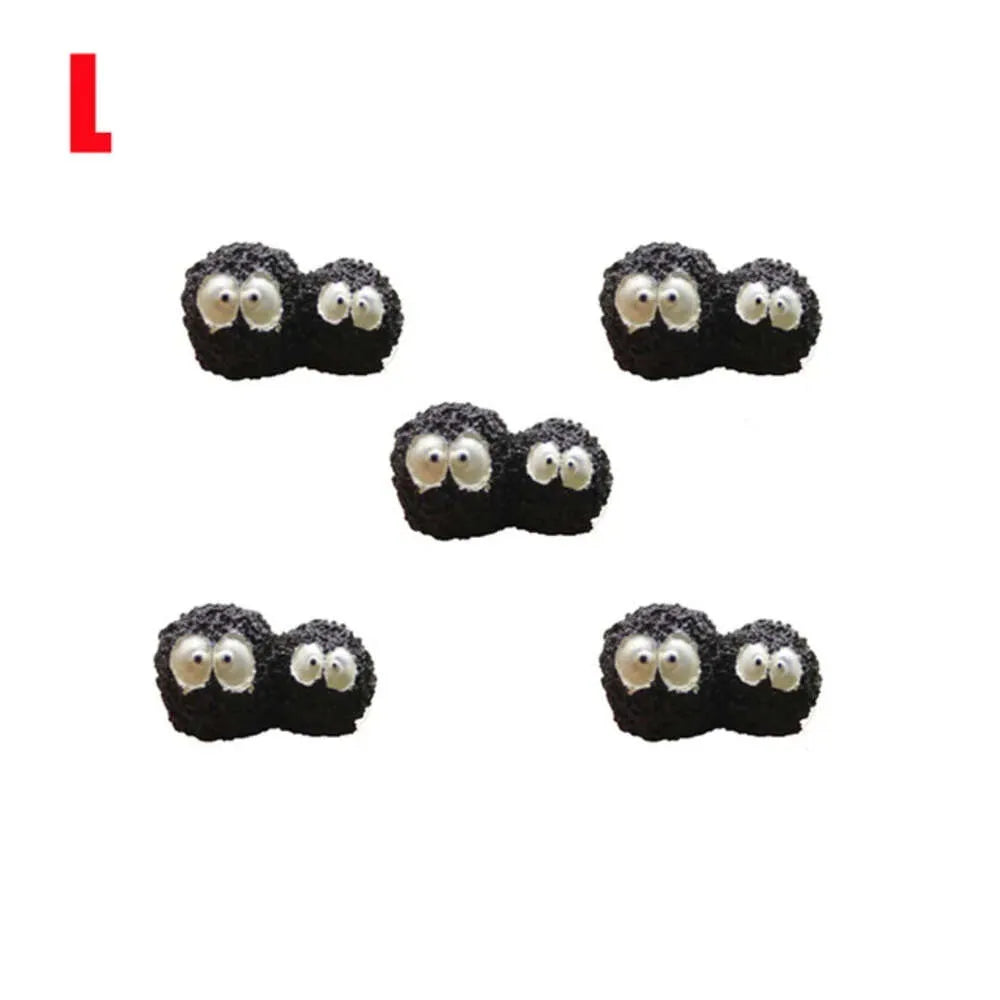 New 5/10/20PCS Cute Black Elf Interior Decoration Funny Auto Center Console