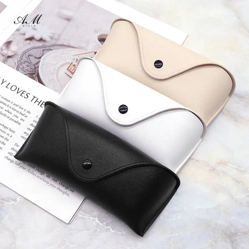 New Durable Leather Eye Glasses Sunglasses Shell Hard Case Convenient Light