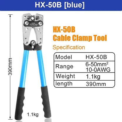 New Crimping Pliers 650mm²AWG 1010 Tube Terminal Crimper Hex Crimp Tool Bat