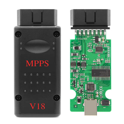 Interface de réglage de puce ECU MPPS V18 OBD 2 OBD2 automatique pour EDC15 EDC16 EDC17 Mu