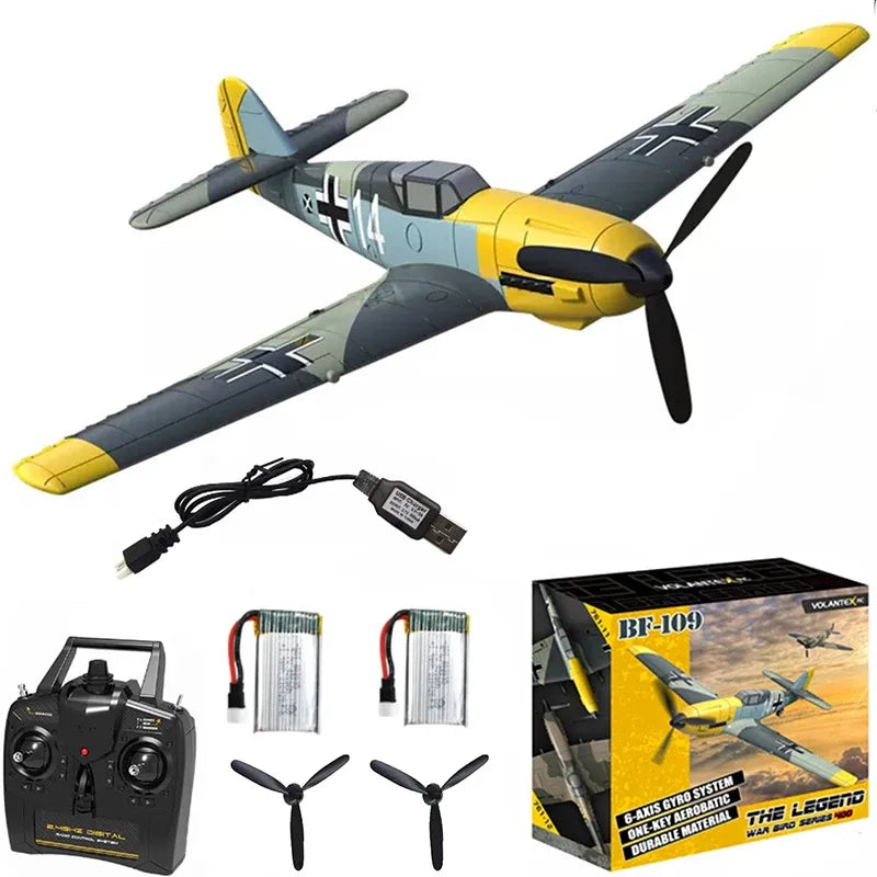 NewVolantexRC Remote Control Airplane BF109 2.4GHz 4CH 400mm Wingspan One K