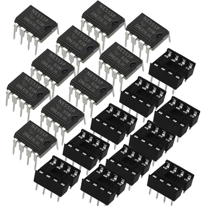 New 20/50Pcs (10/25 each) NEW NE555 NE555P IC 555 Timer Programming Oscilla