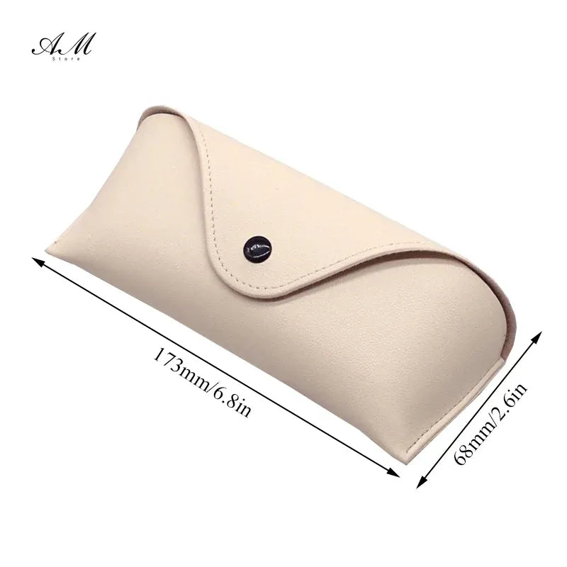 New Durable Leather Eye Glasses Sunglasses Shell Hard Case Convenient Light