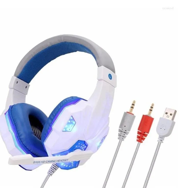 PCGaming Headphones Headset Deep Bass Stereo Wired Gamer Earphone Microphon