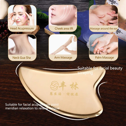 PC face massage tool gua sha facial beauty tool  eye instrument brass scrap