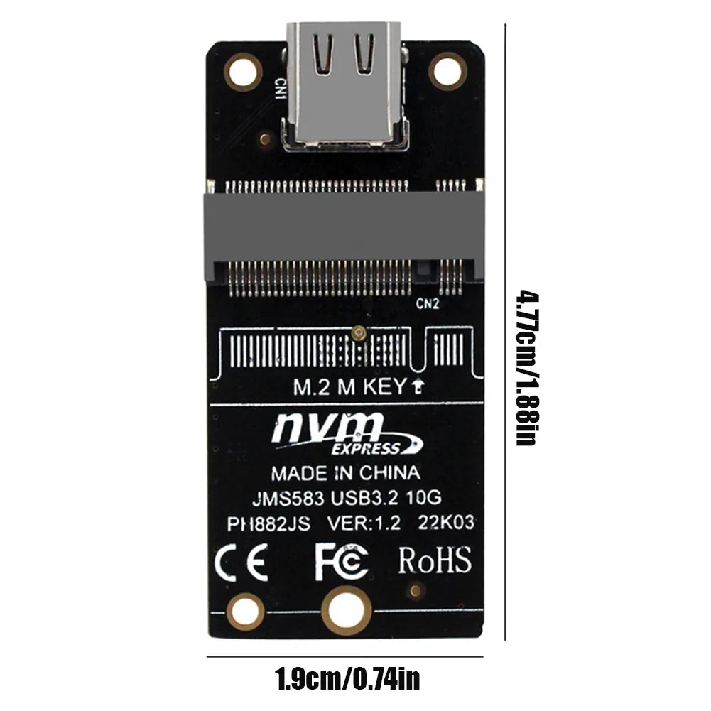 NewM.2 To Type-C HDD Case Adapter Board NVME HDD Enclosure Interposer Board