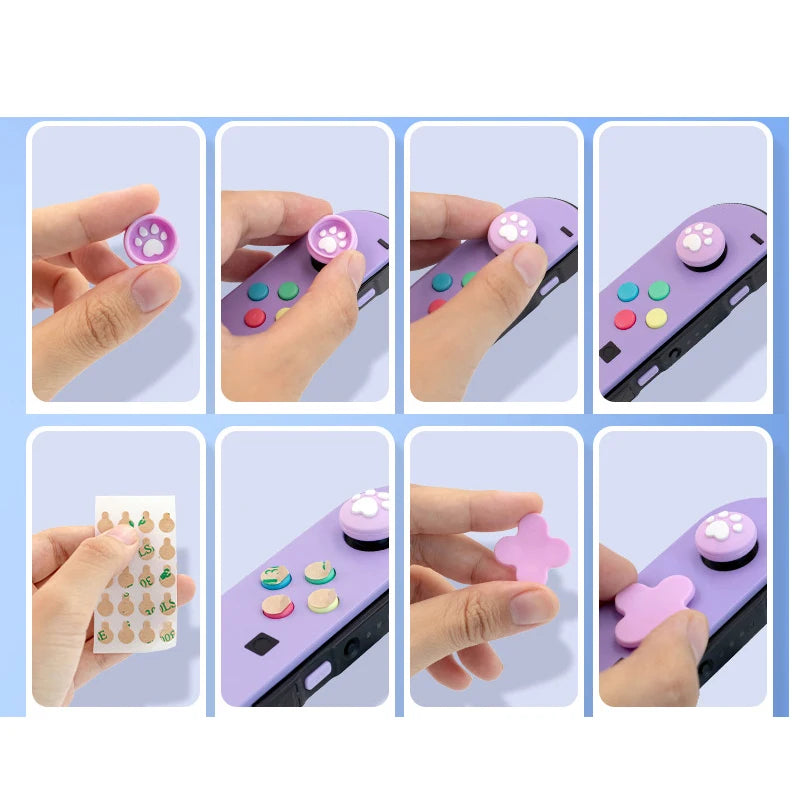 for Nintendo Switch Joystick Button Thumb Stick Grip Cap Protective Cover For Switch  Lite Mini Joy-con Controller Skin Colorful