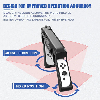 for Nintendo Switch Ns Oled Joycon Gun Shape Handgrip Sense Controller Grip Game Controller Stand Gaming Accessories