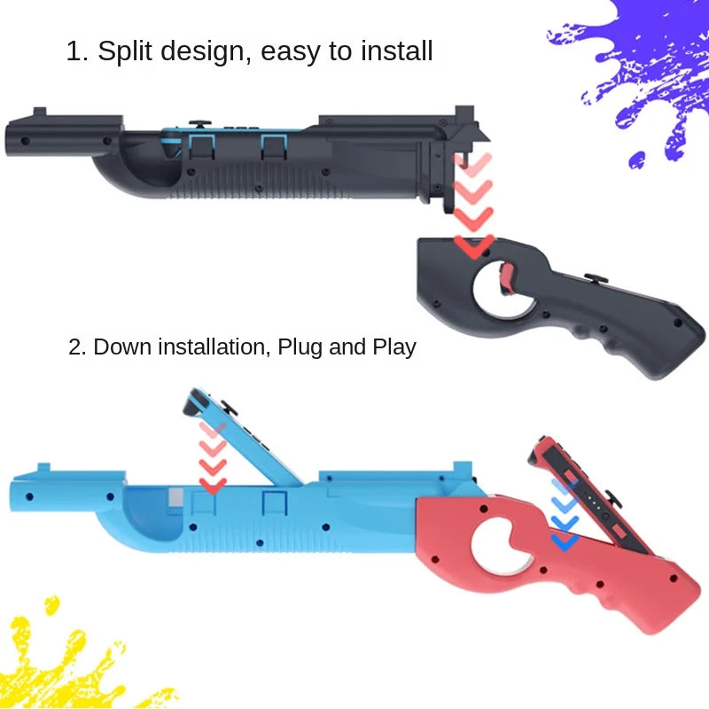 for Nintendo Switch Oled Shooting Game Gun Move Handle Butt Butt Ns Game Console Accessories Switch Gun To Increase Body Feel