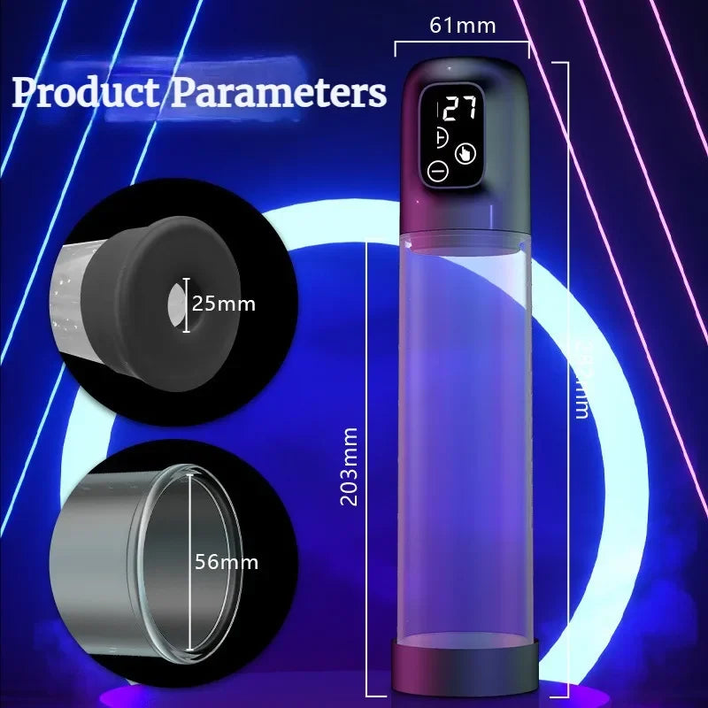 Gtoozamale sex toys fully waterproof penis exercise trainer penis spa cup liquid crystal penis pump extender masturbation cup gtooza.com