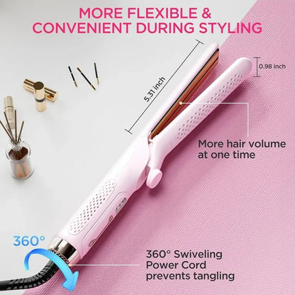 PC mychway 2 in 1 Curling Iron, 360 Airflow Styler, 0.98 in Ionic Ceramic H