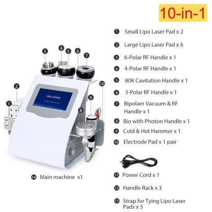 PC mychway 6 In 1 80k Cavitation Machine With Vacuum Radiofrequency For Bod