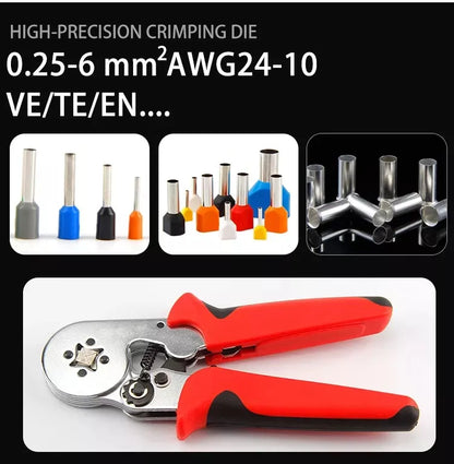 New Tubular Terminal crimping plier electric tube terminals 0.25-6mm2 Crimp