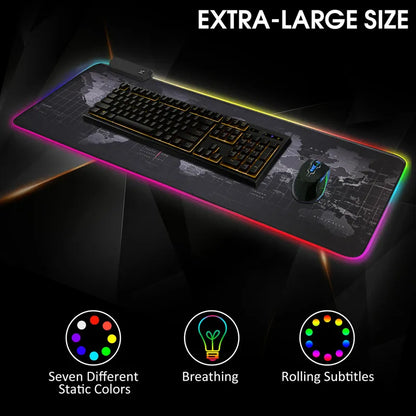 PCGaming Mouse Pad RGB Large Mouse Pad Gamer Big Mouse Mat Computer Mousepa