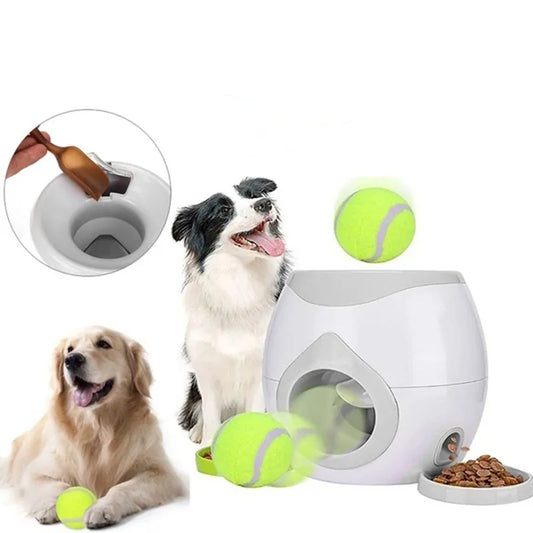 New Dog Interactive Toys Pet Tennis Ball Throwing Fetch Machine Cats FDA Fo