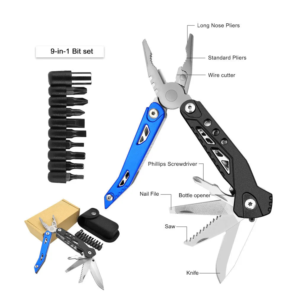 New Folding Cutting Pliers Multitool Knife Wire Cutter Crimping Tool Multi