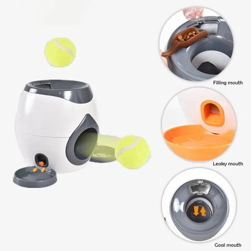 New Dog Interactive Toys Pet Tennis Ball Throwing Fetch Machine Cats FDA Fo