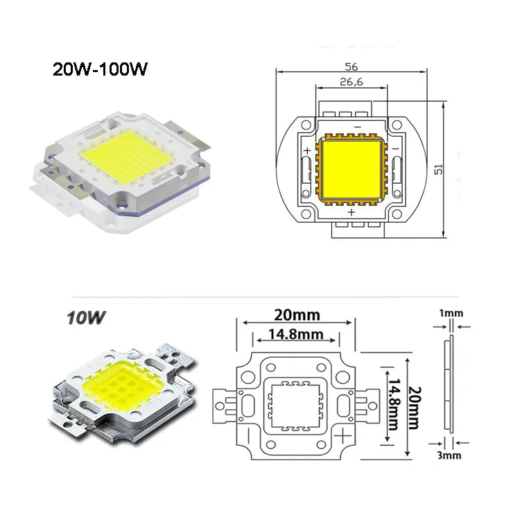 NewLight Beads 10W 20W 30W 50W 70w 80w 100W COB LED light Chip 32-36V COB I