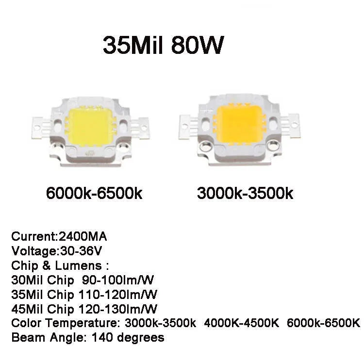 NewLight Beads 10W 20W 30W 50W 70w 80w 100W COB LED light Chip 32-36V COB I