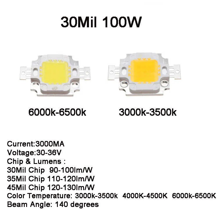 NewLight Beads 10W 20W 30W 50W 70w 80w 100W COB LED light Chip 32-36V COB I