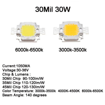 NewLight Beads 10W 20W 30W 50W 70w 80w 100W COB LED light Chip 32-36V COB I