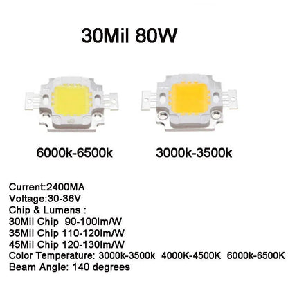 NewLight Beads 10W 20W 30W 50W 70w 80w 100W COB LED light Chip 32-36V COB I