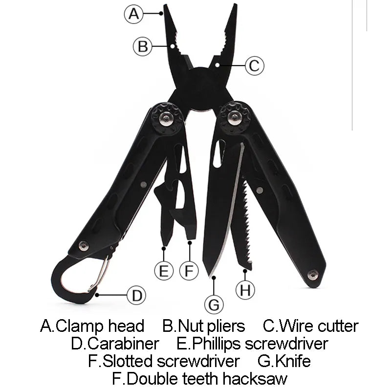 New KALAIDUN Pliers Multitool Wire Stripper Crimping Tool Cable Cutter Fold