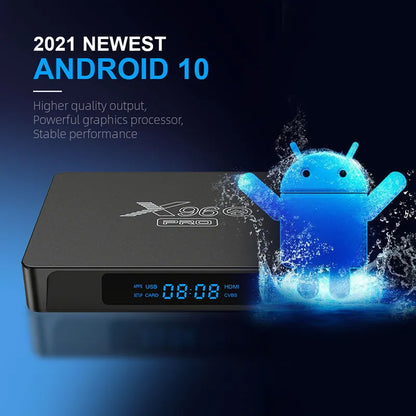 Nouveau X96Q PRO Android 10.0 TV Box H313 Puce 2 Go 16 Go 2.4G WiFi 4K Smart TV B