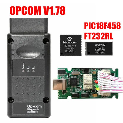 V1.95 OPCOM V1.59 1.65 OP COM V1.70 V1.78 Tool For Opel OBD2 OP-COM High Sp