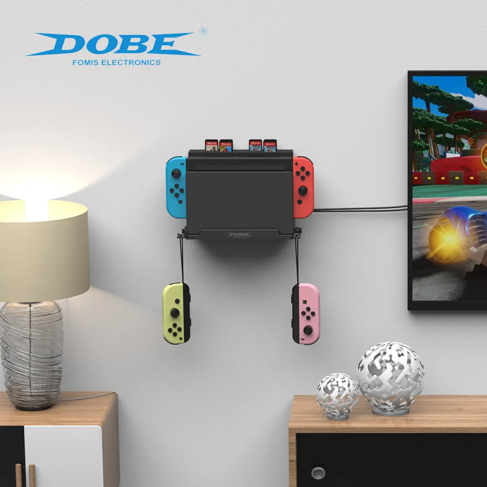 wall stand for Nintendo Switch OLED host Switch wall storage stand with game card storage box for NS nintendo switch accessories