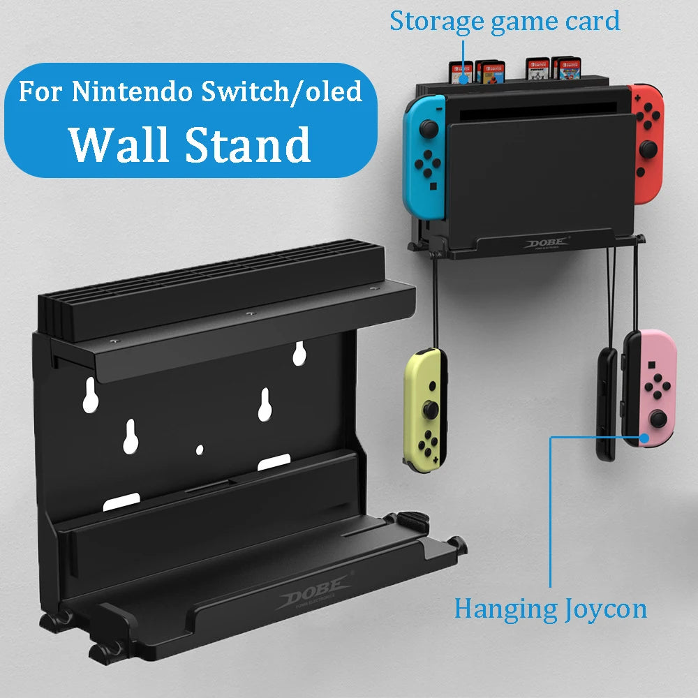 wall stand for Nintendo Switch OLED host Switch wall storage stand with game card storage box for NS nintendo switch accessories