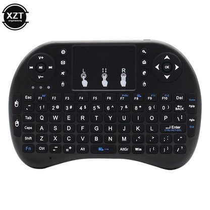 Clavier sans fil pour PC Clavier rétroéclairé I8 Mini Air Mouse 2,4 G Pavé tactile Anglais