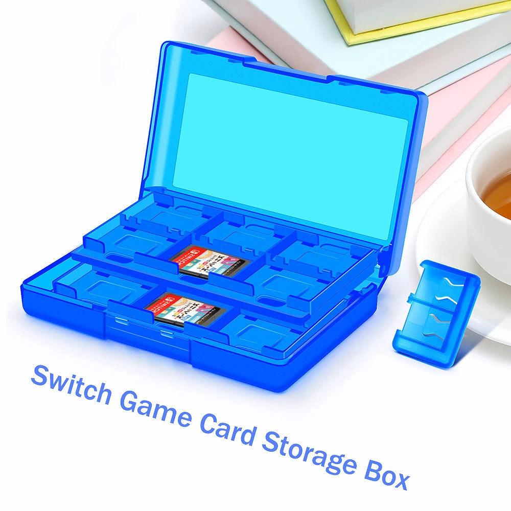 with Logo 24 In 1 Game Card Hard Case  Nintendo Switch Oled Portable Storage Box Ns Lite Protective Cover Travel Accessories